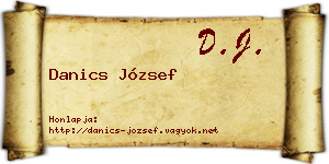 Danics József névjegykártya