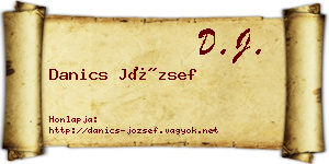 Danics József névjegykártya