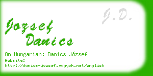 jozsef danics business card